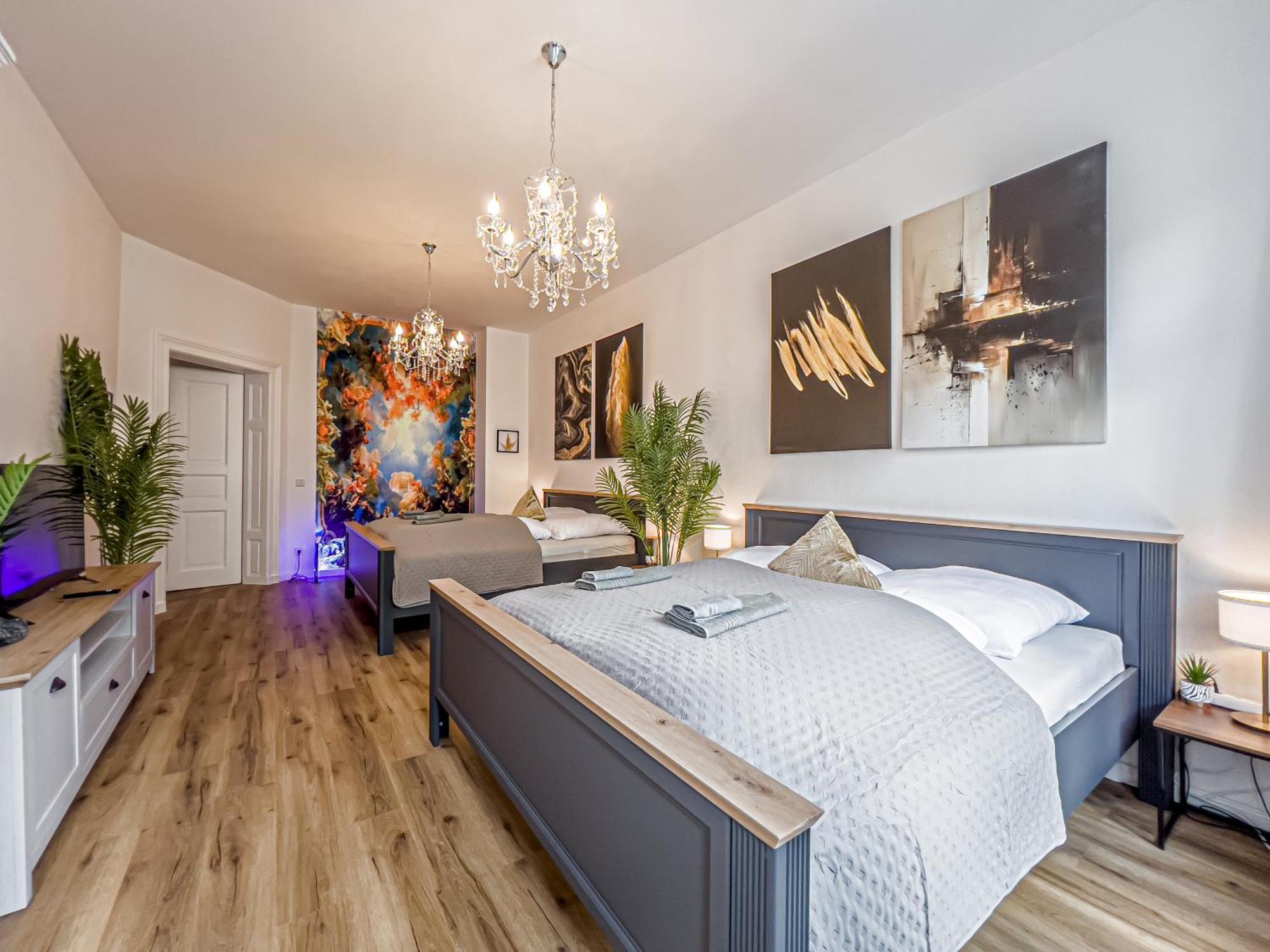 Grosse 3 Schlafzimmer Unterkunft Mit Kueche, Bad, Waschmaschine & Balkon Am Zoo Leipzig Exterior photo