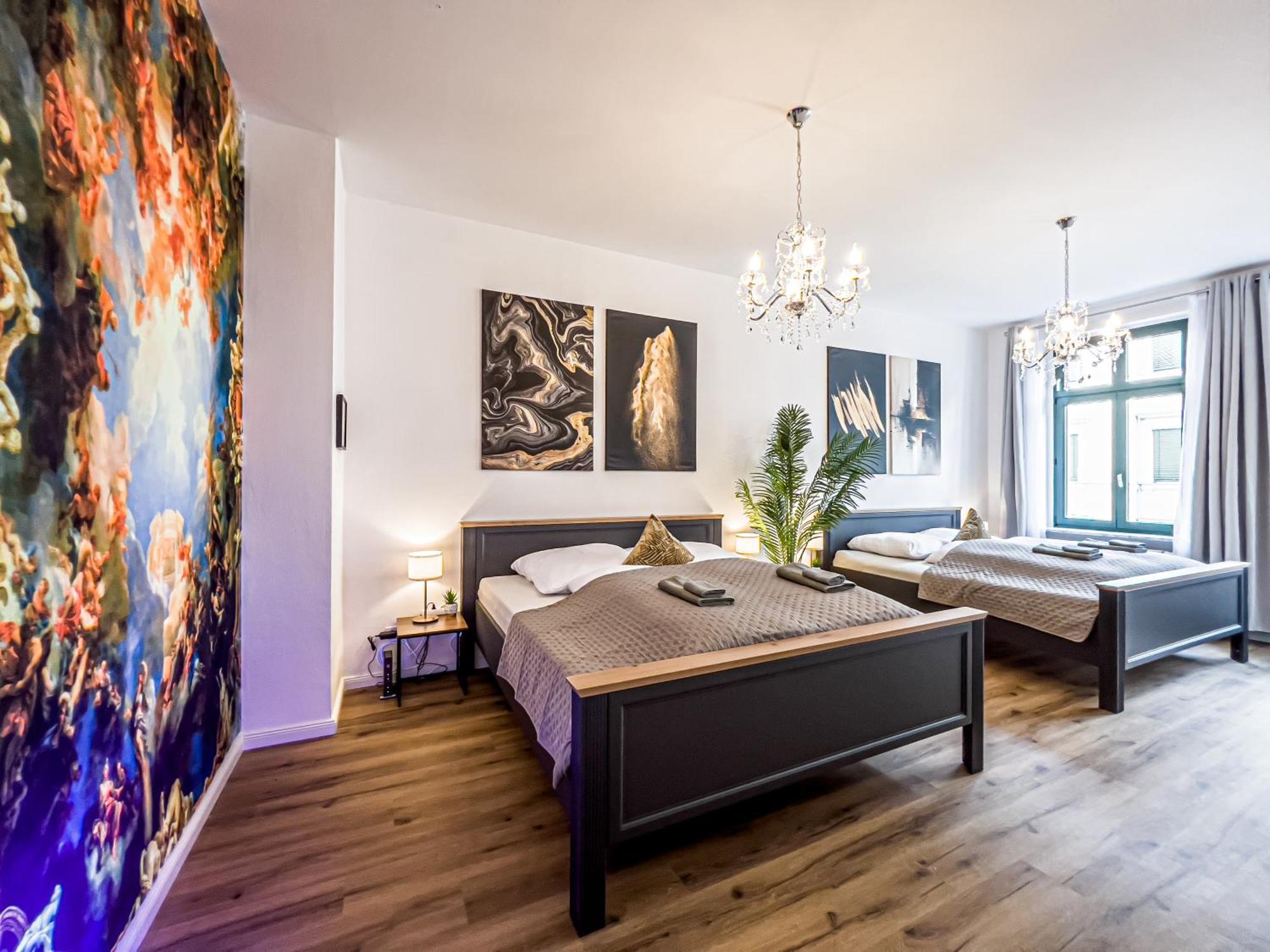 Grosse 3 Schlafzimmer Unterkunft Mit Kueche, Bad, Waschmaschine & Balkon Am Zoo Leipzig Exterior photo
