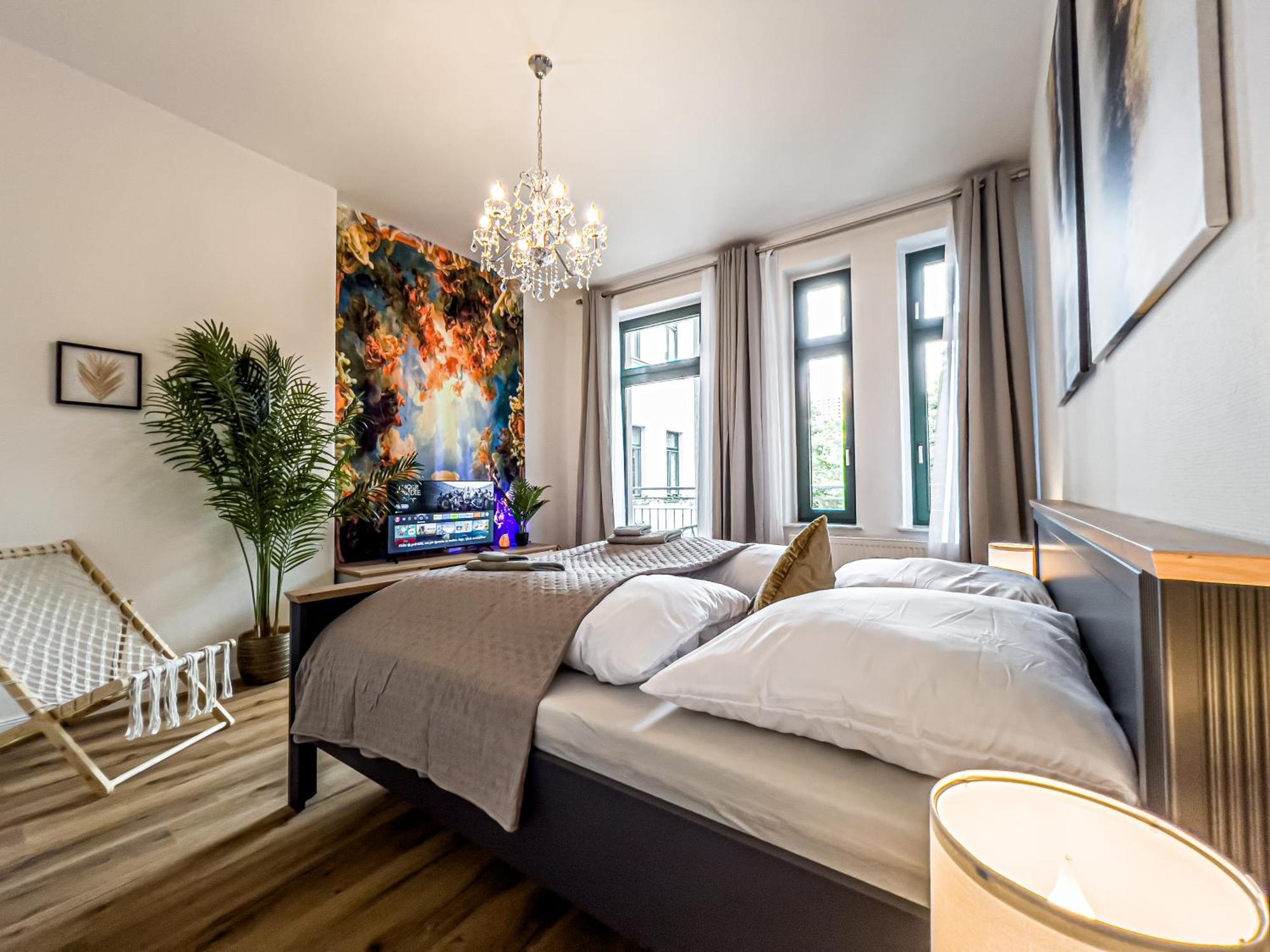 Grosse 3 Schlafzimmer Unterkunft Mit Kueche, Bad, Waschmaschine & Balkon Am Zoo Leipzig Exterior photo